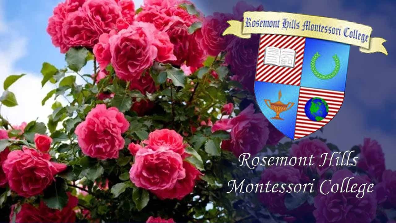 RHMC legacy photo: Campus rose garden and school sign